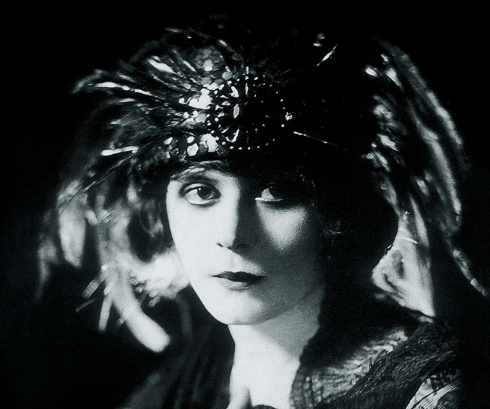 Theda Bara in black