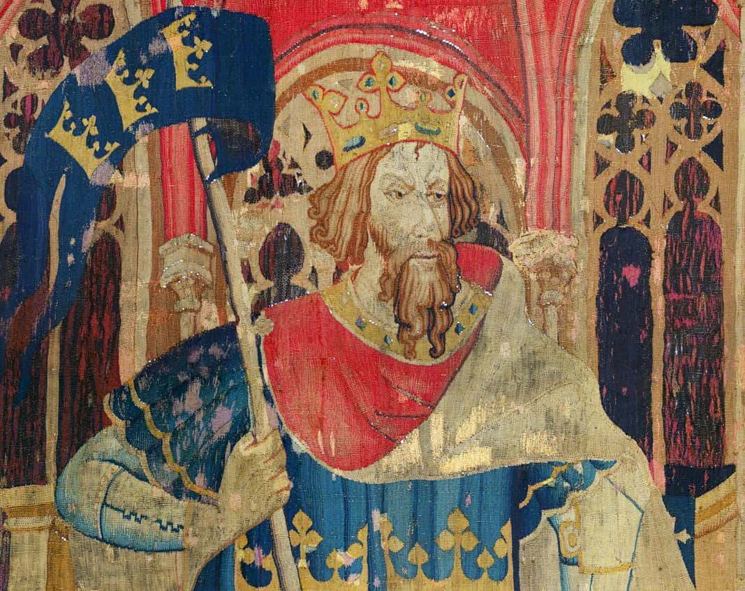 King Arthur as one of the Nine Worthies, detail from the 