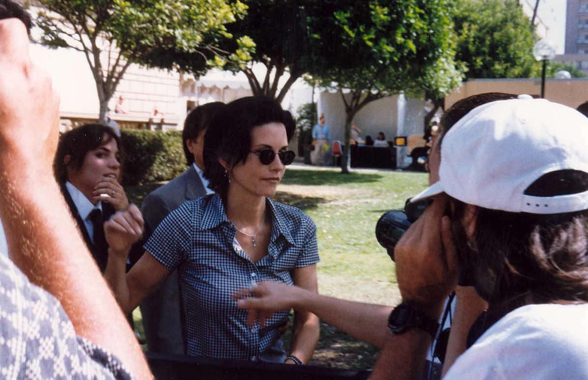 Courtney Cox meets fans at the rehearsal for the 1995 Emmy Awards