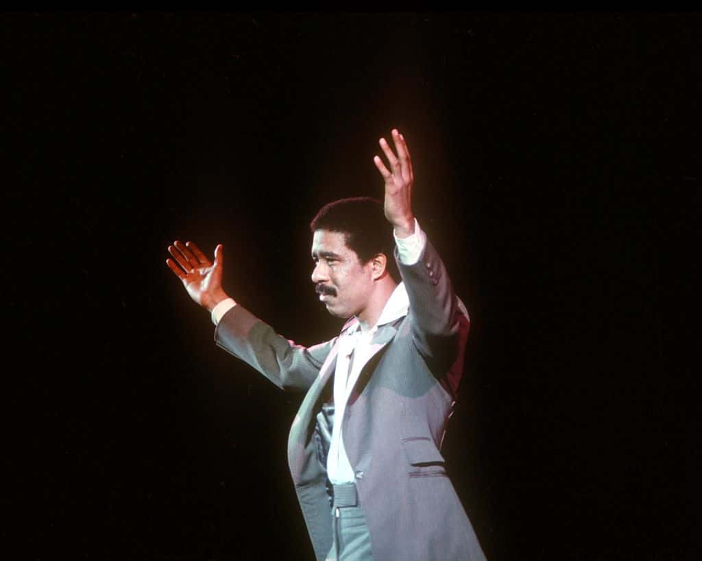 Portrait Photo of Comedian and actor Richard Pryor on stage