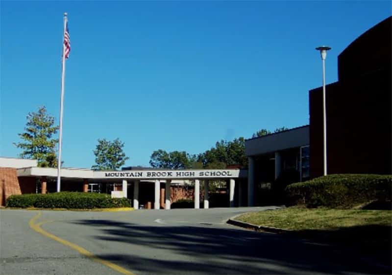 Mountain Brook High School, where Holloway graduated