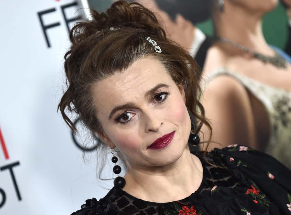 Helena Bonham Carter  in black