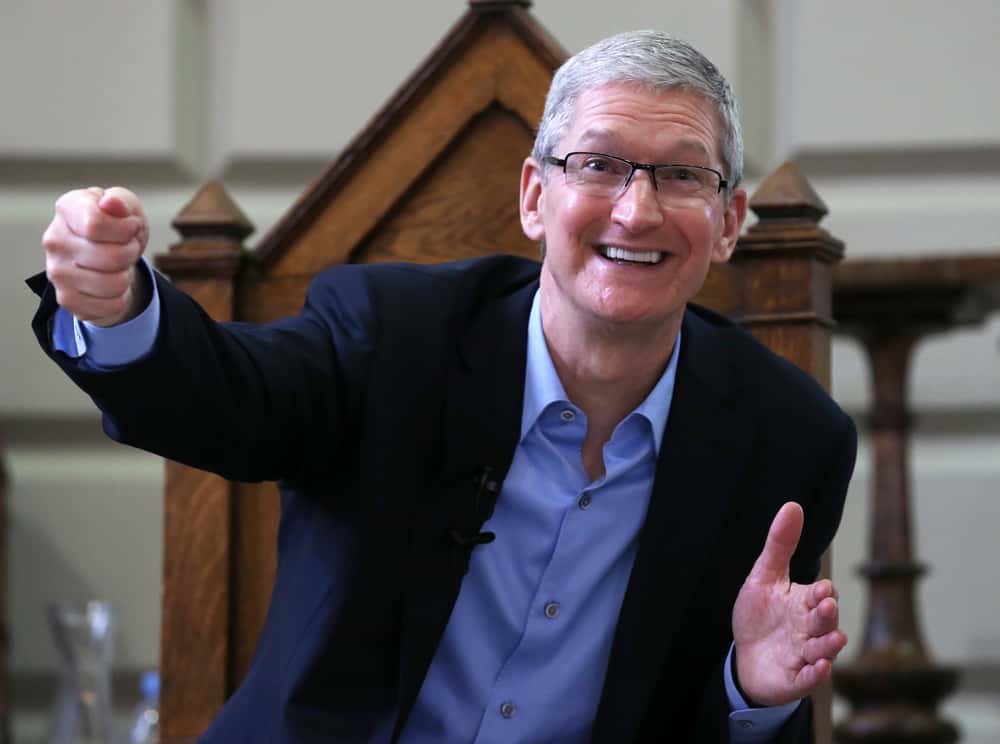 Apple CEO, Tim Cook, during a Q&A with members