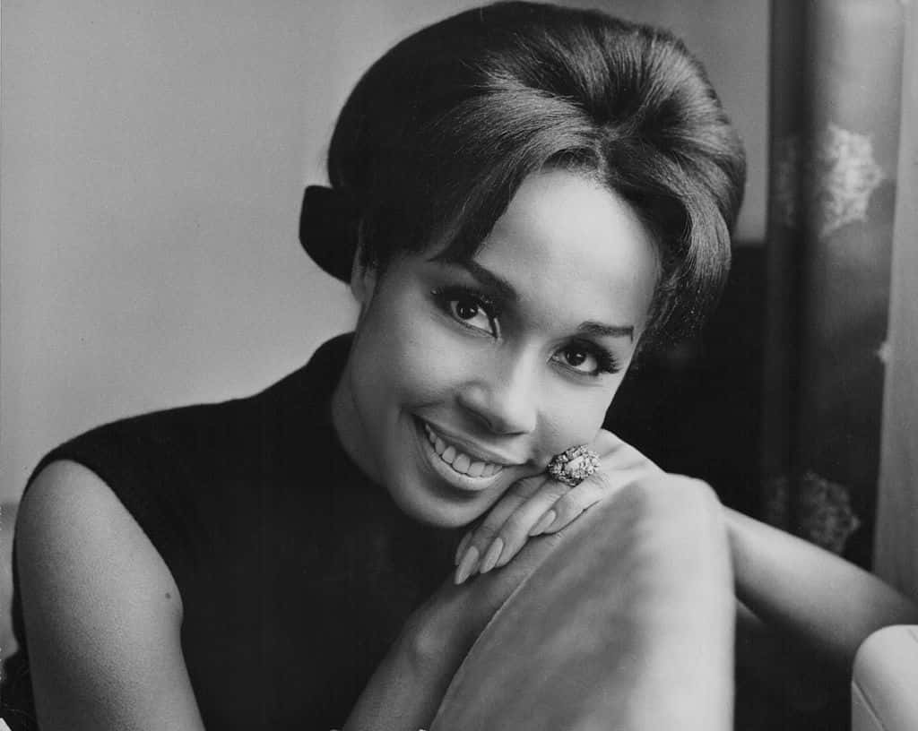 Portrait of actress and singer Diahann Carroll, during a visit to London