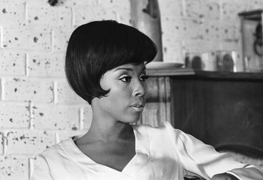Portrait of The lovely Diahann Carroll with short hair