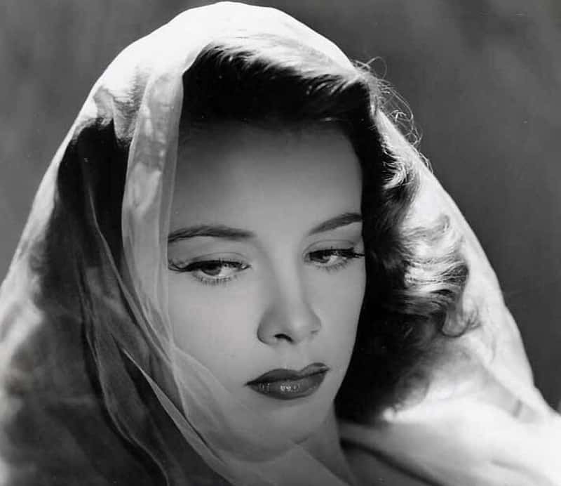 Susan Peters wearing a veil