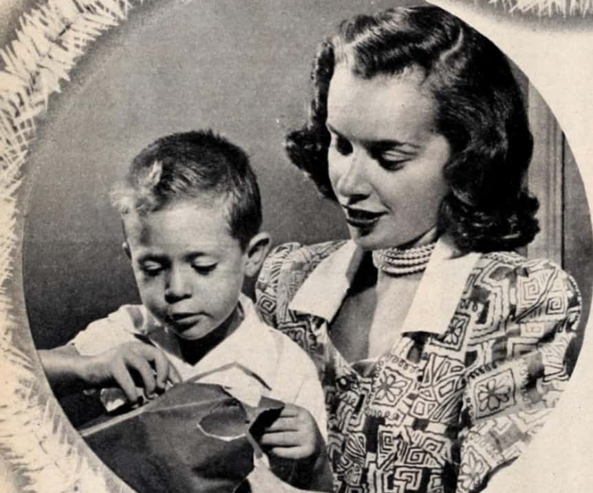 Susan Peters and her son