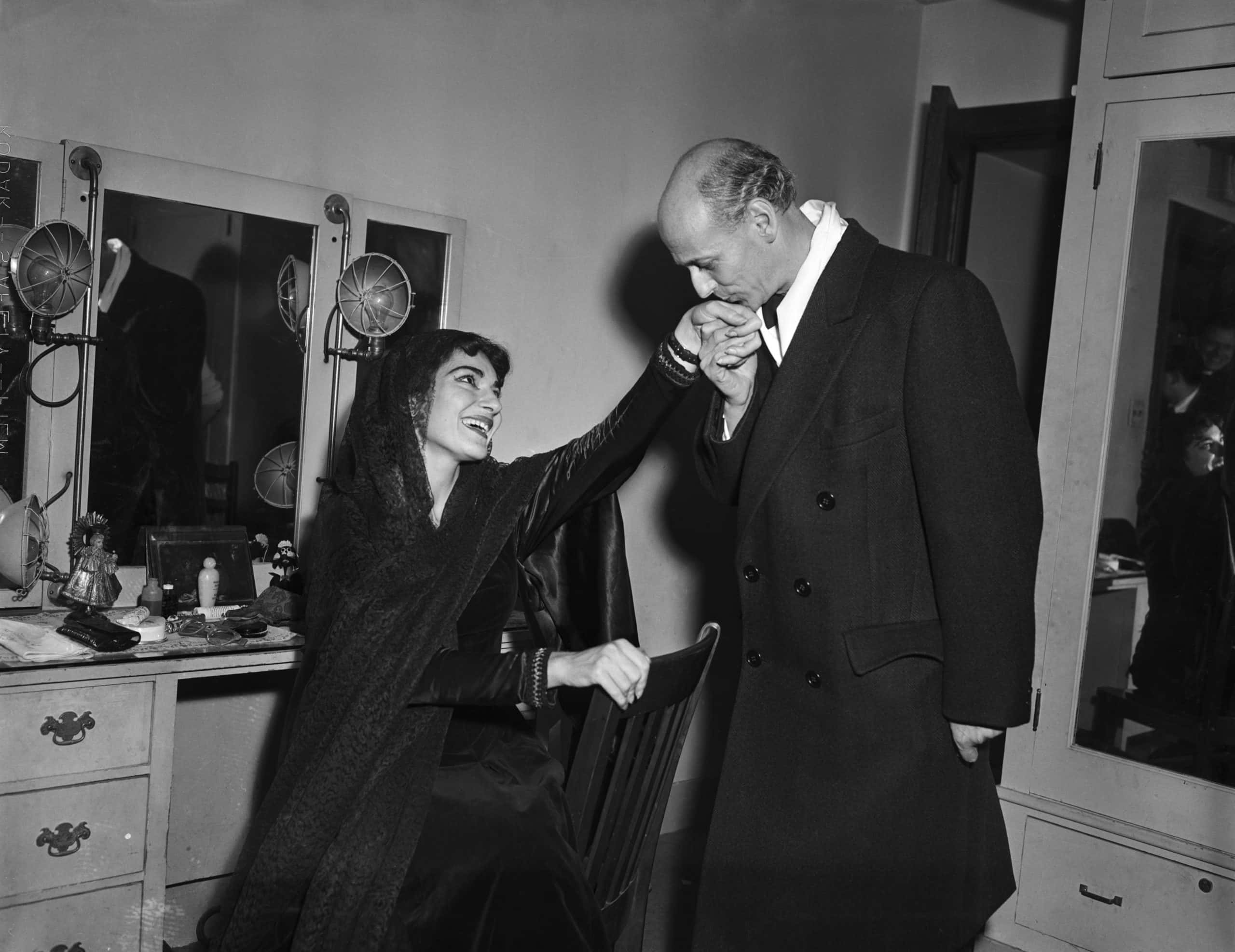 Rudolf Bing Kisses Hand Of Maria Callas