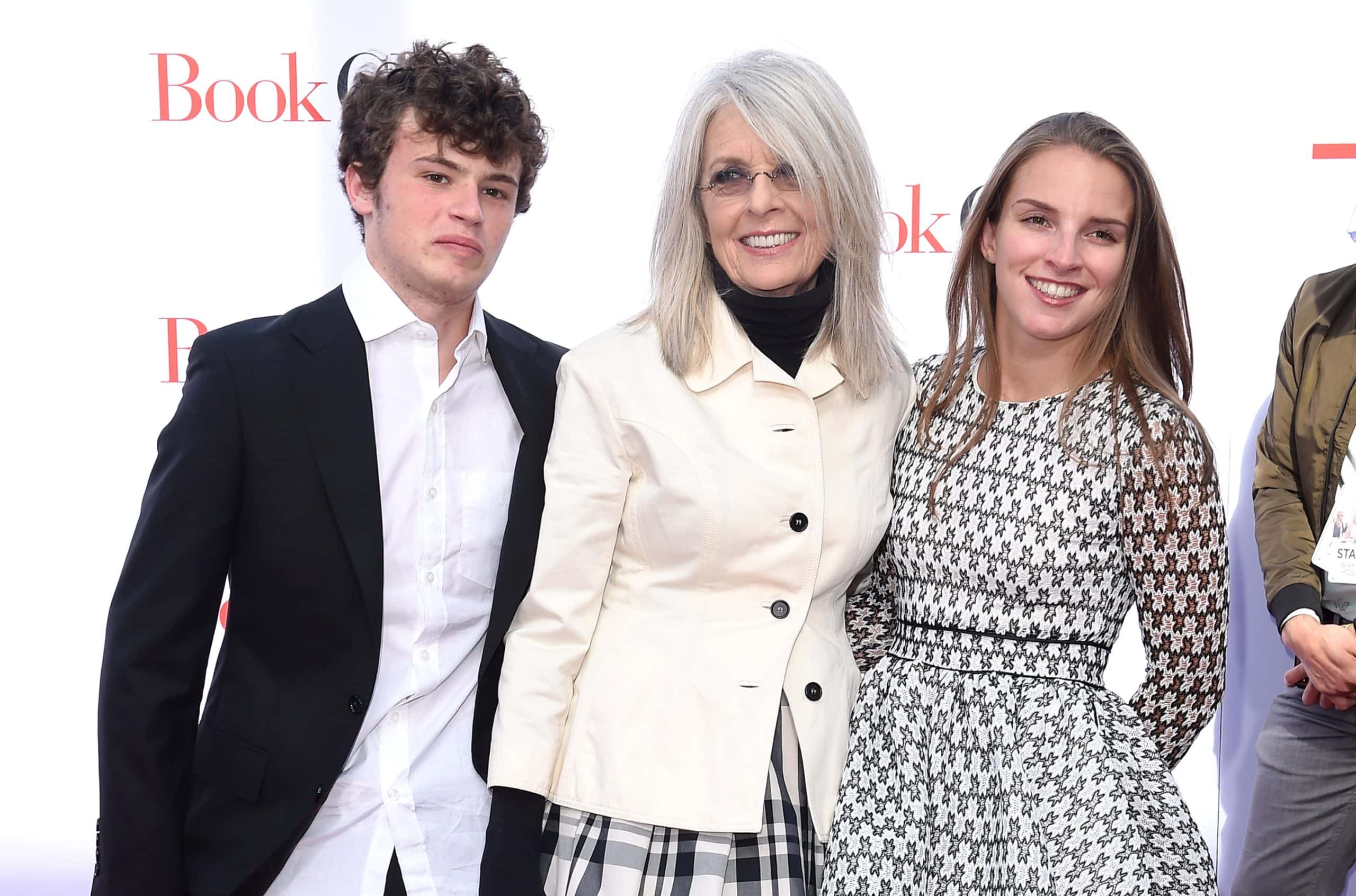Portrait Photo of Actress Diane Keaton, son Duke Keaton and daughter Dexter Keaton
