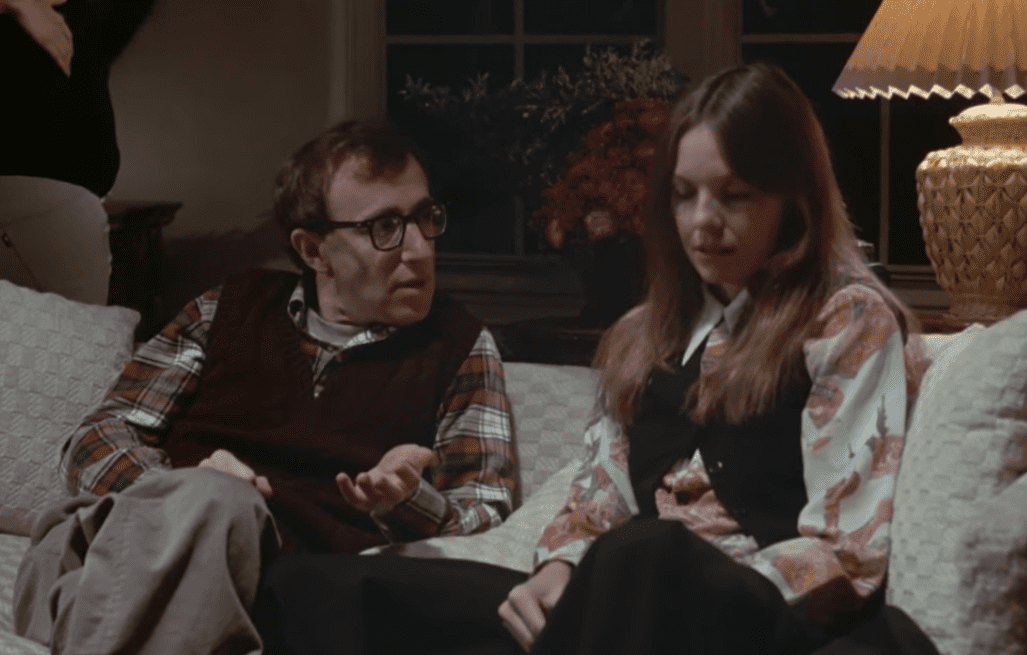 A visually captivating still taken from a pivotal moment in the film Annie Hall (1977)