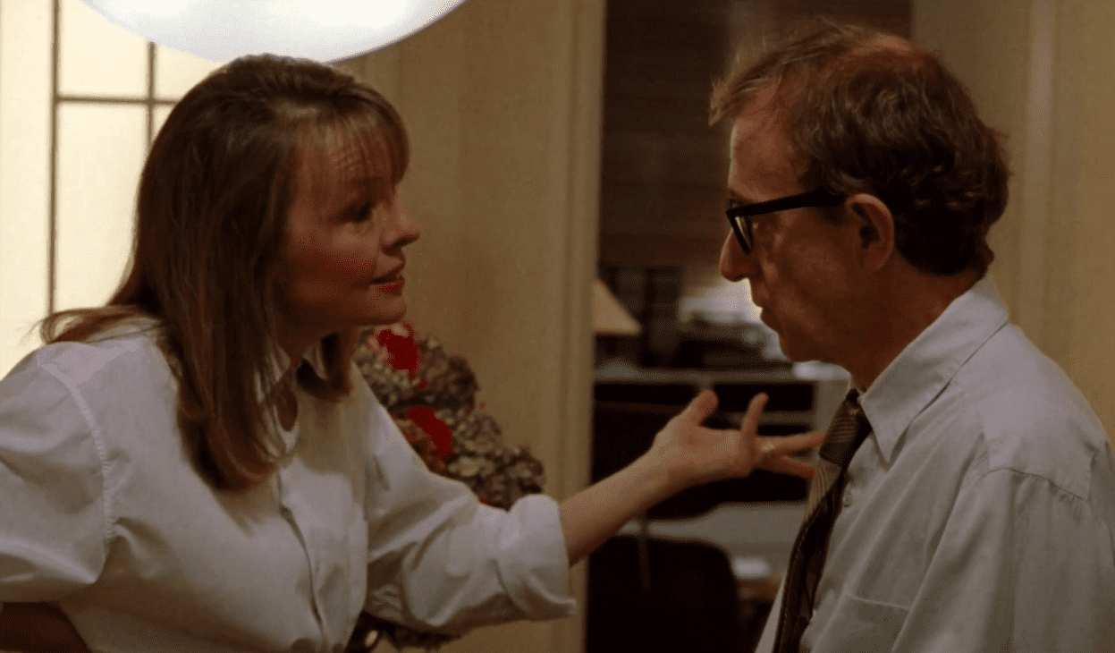 A visually captivating still taken from a pivotal moment in the film Manhattan Murder Mystery (1993)