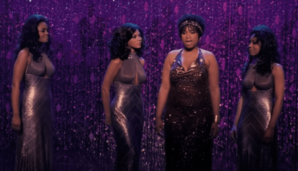 A visually captivating still taken from a pivotal moment in the film Dreamgirls (2006)
