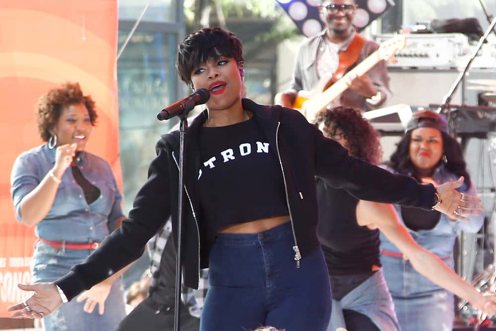 Singer Jennifer Hudson performs at Rockefeller Plaza