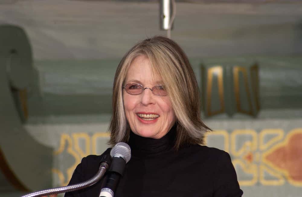 Portrait Photo of Actress Diane Keaton at hand & footprint ceremony