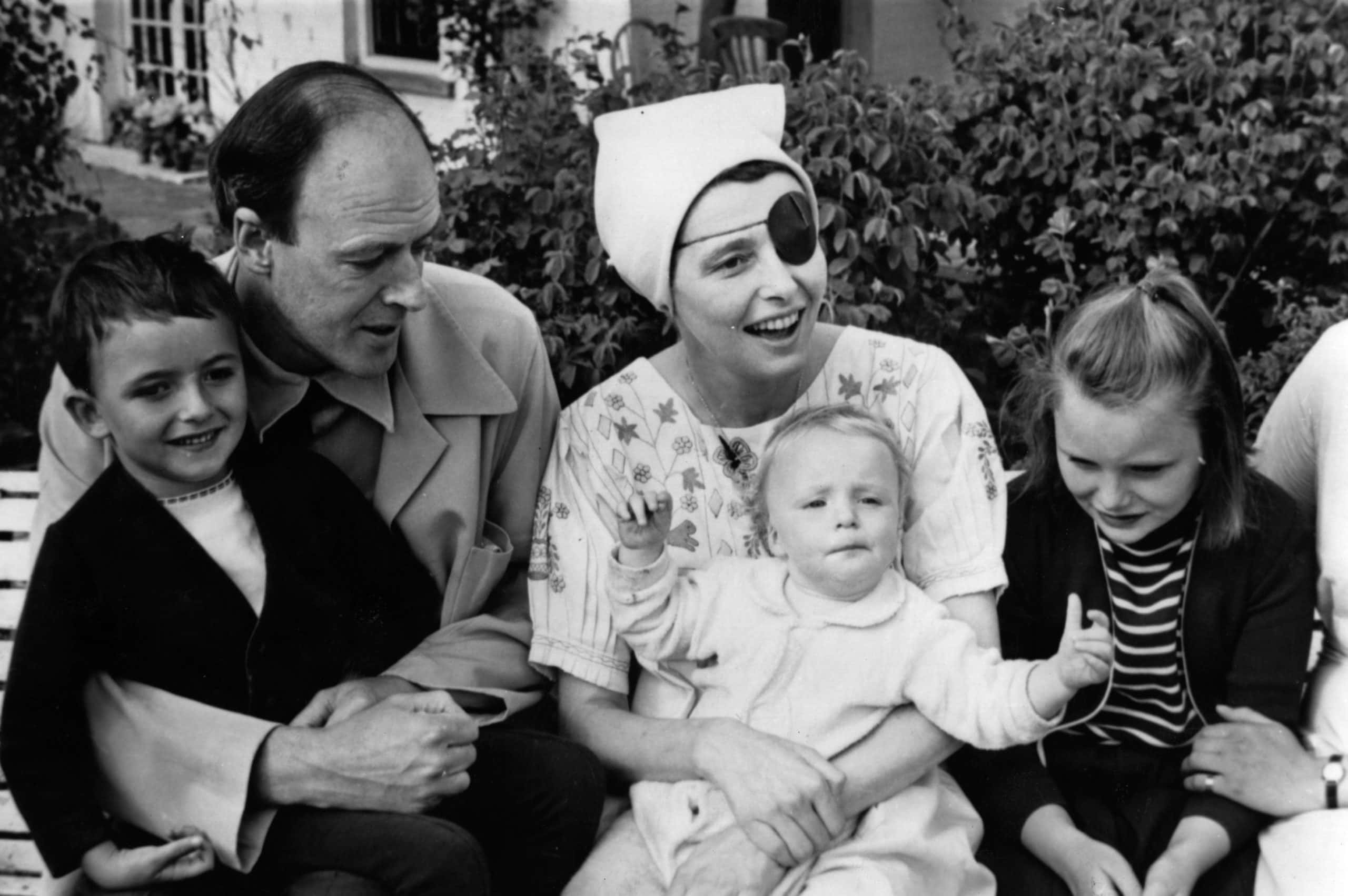 Roald Dahl with his family