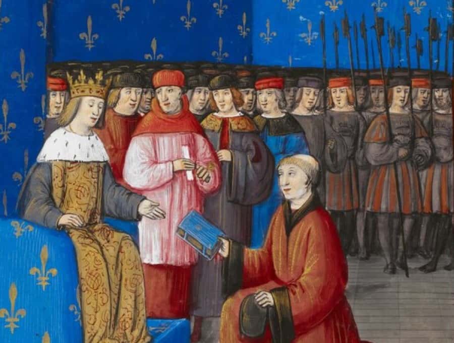 Louis XII receiving the book