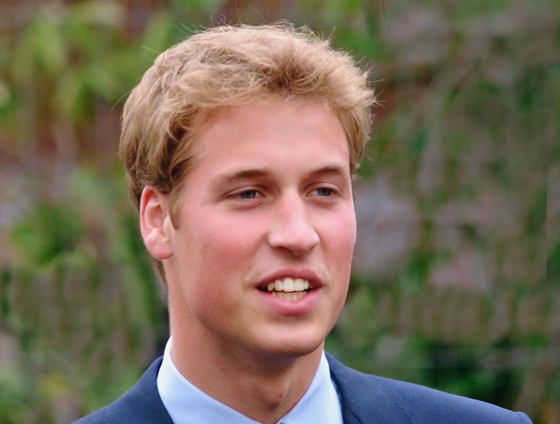 Prince William wearing a blue suit