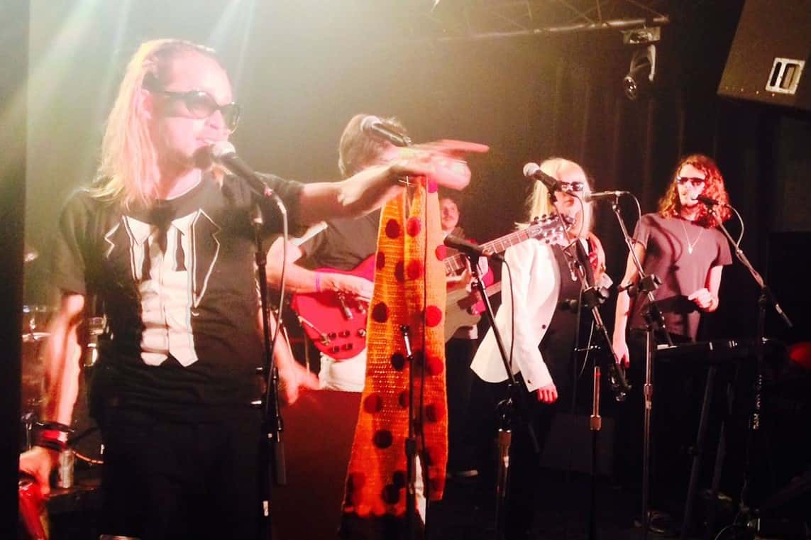 The comedy band Pizza Underground, featuring actor Macaulay Culkin