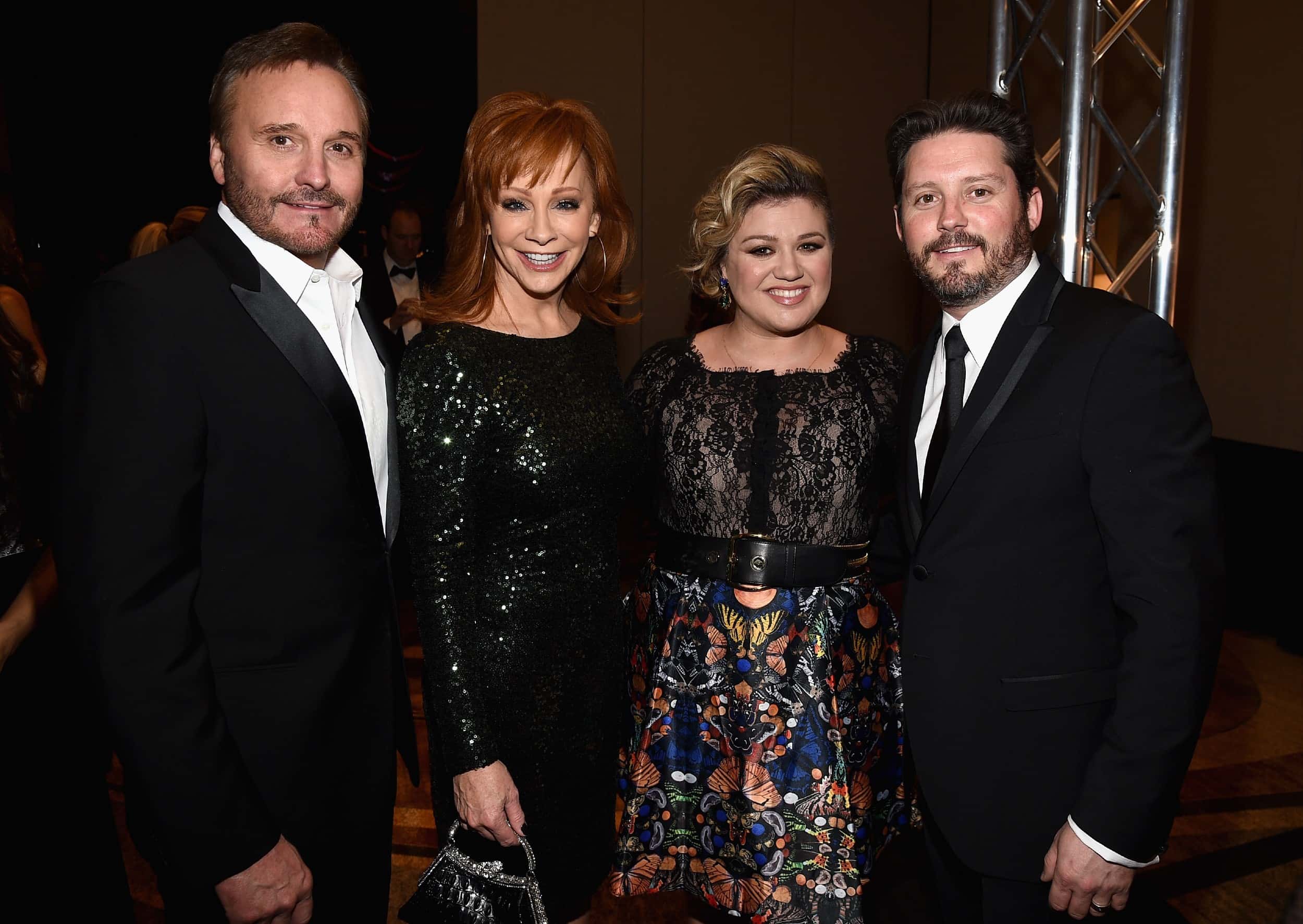 Narvel Blackstock, singers Reba McEntire, Kelly Clarkson and Brandon Blackstock