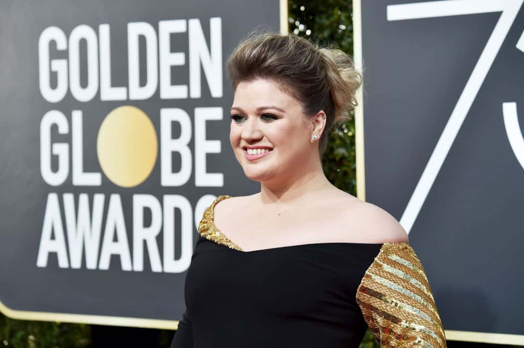 Singer Kelly Clarkson attends The 75th Annual Golden Globe Awards