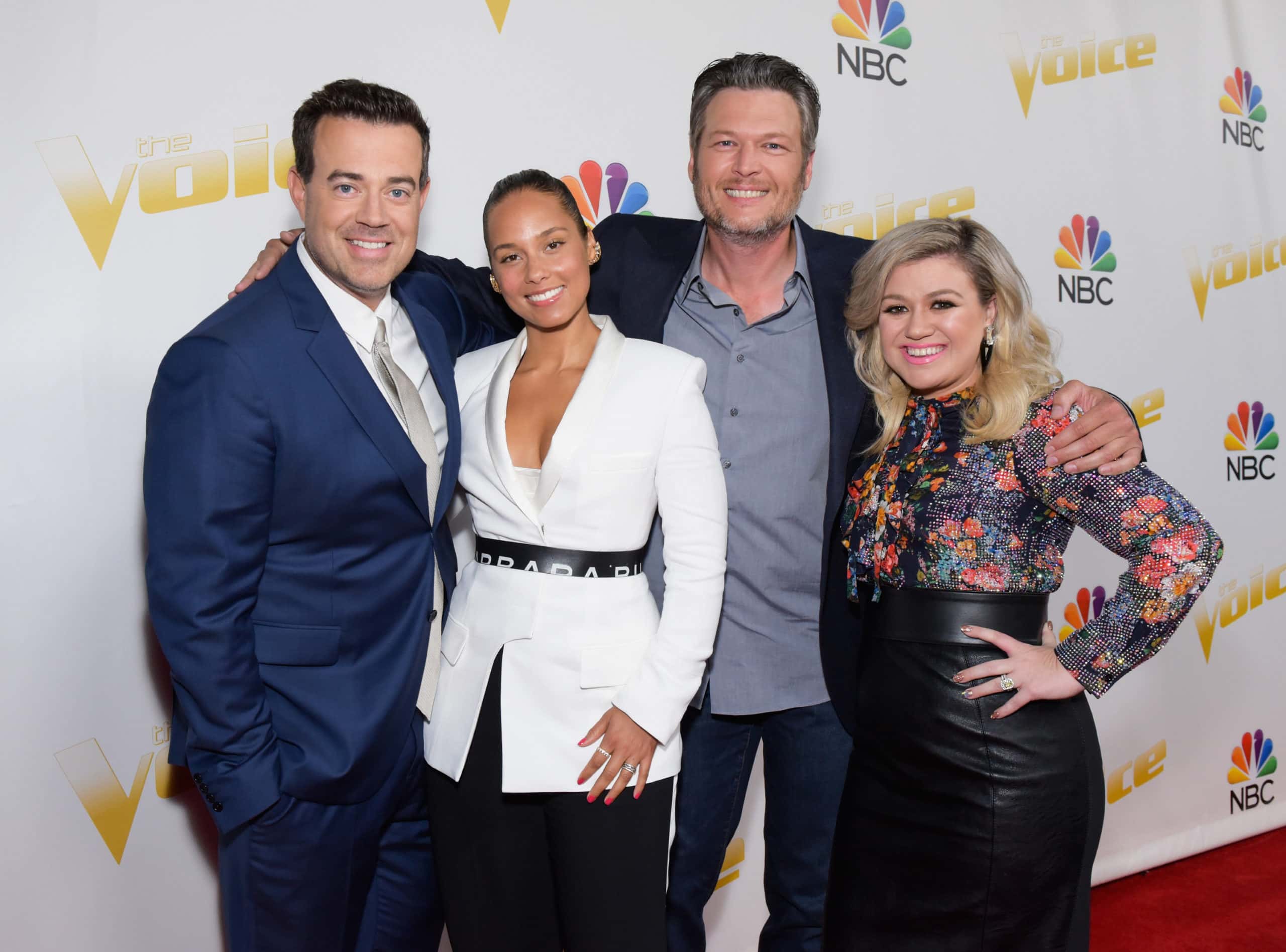 Carson Daly, Alicia Keys, Blake Shelton and Kelly Clarkson - 2018