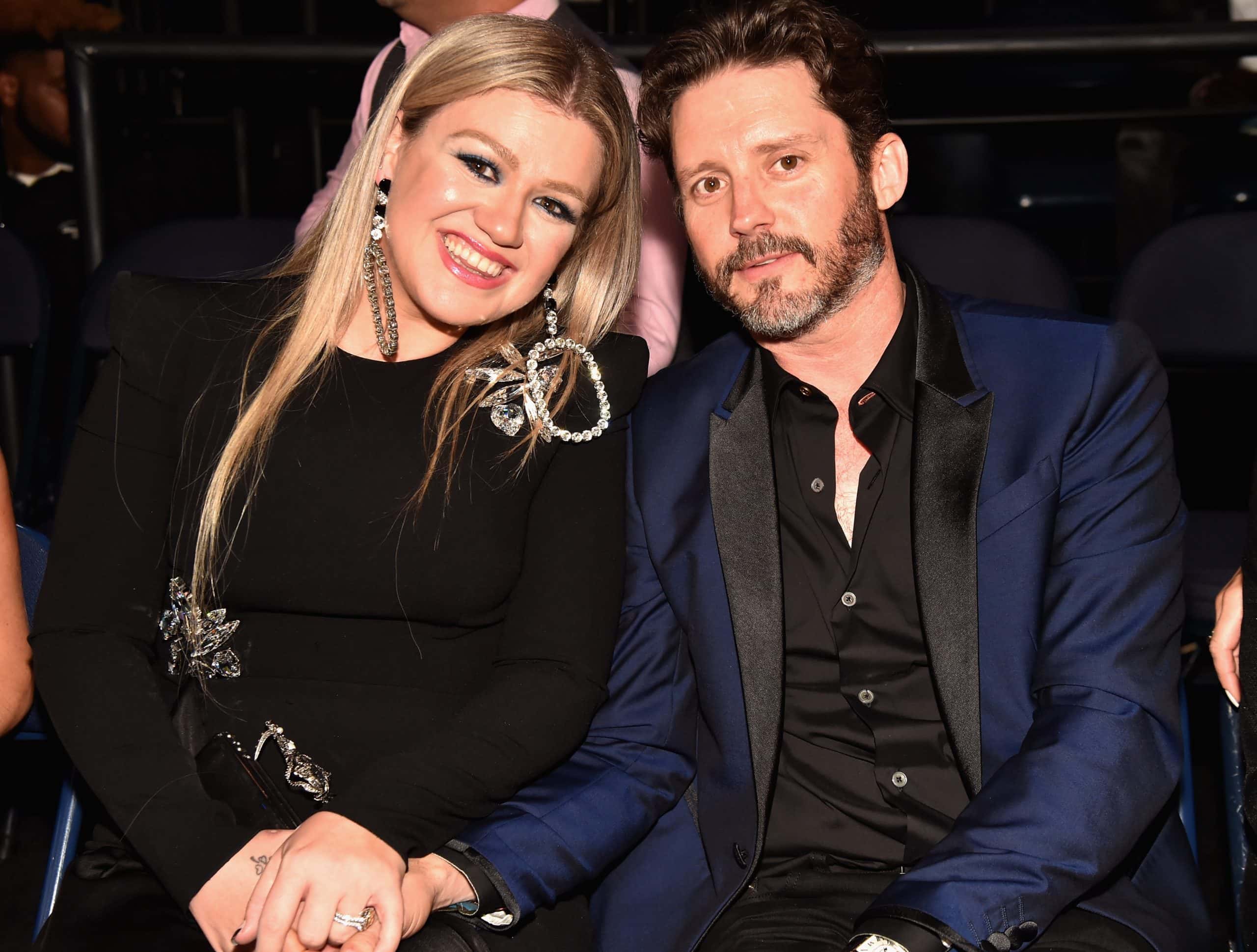 Kelly Clarkson and Brandon Blackstock attend the 2018 CMT Music Awards at Bridgestone Arena on June 6, 2018 in Nashville, Tennessee. 