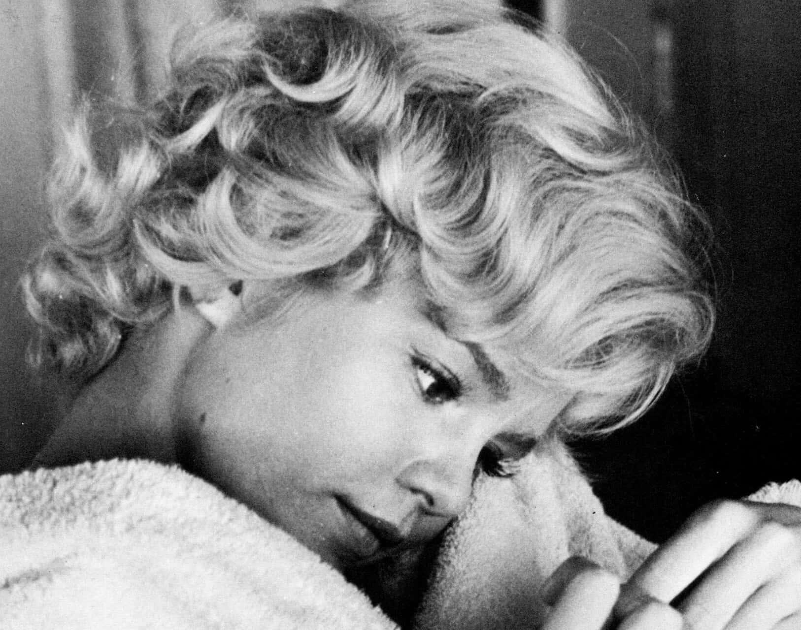 Tuesday Weld close up in the sand