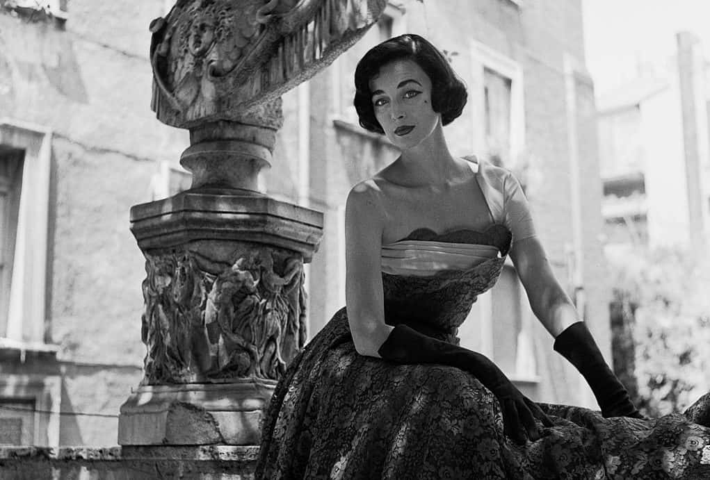 Dorian Leigh in Formal Evening Wear by Simonetta Visconti