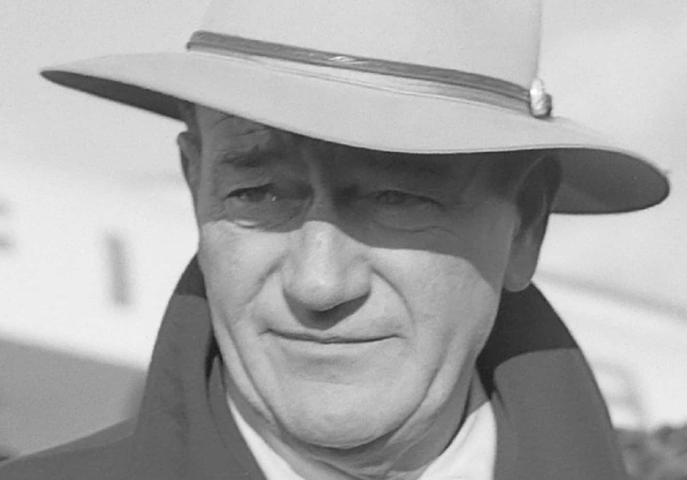 Portrait of John Wayne with hat  - 1960