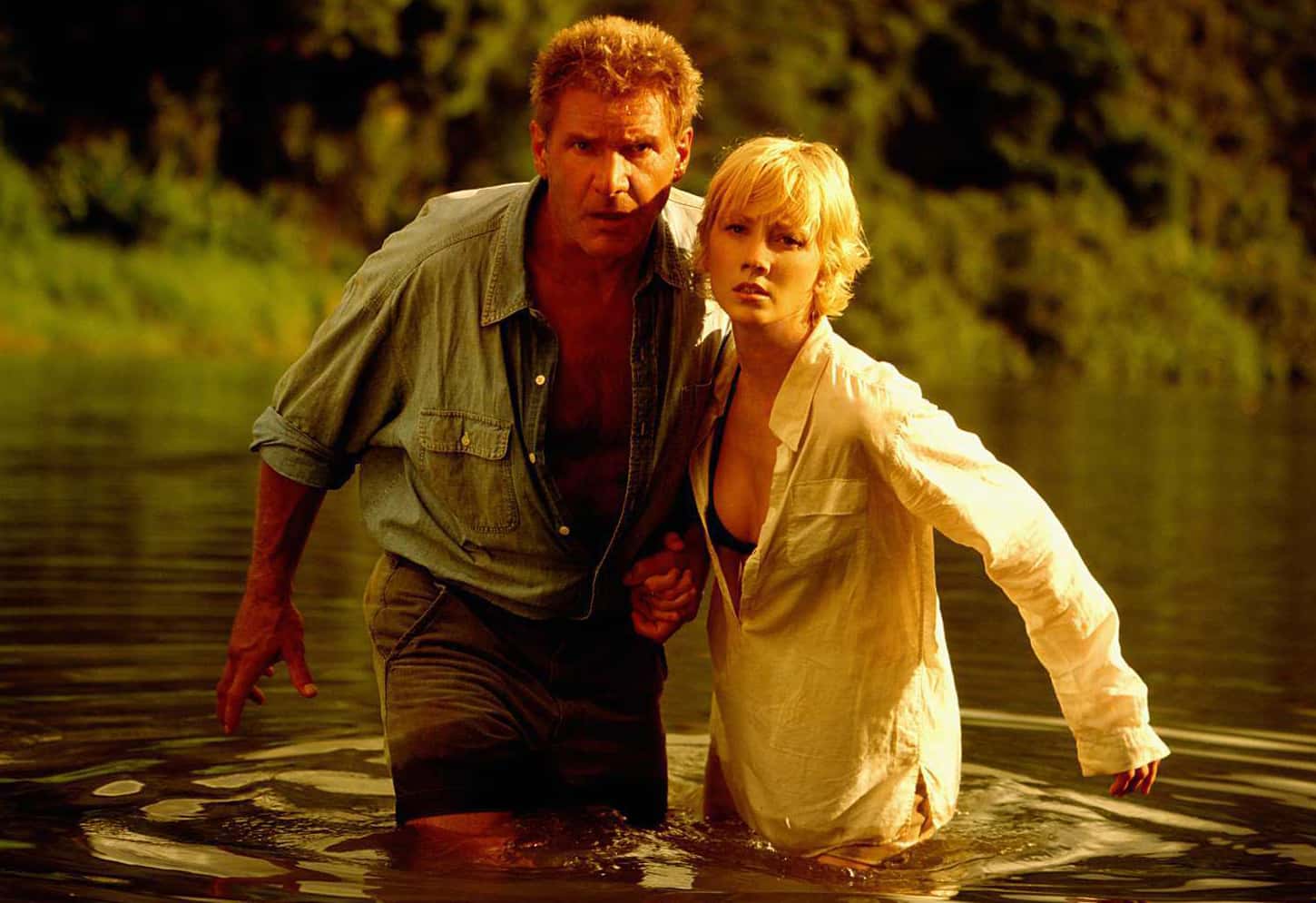 Harrison Ford And Anne Heche In A Scene From The New Buena Vista Movie 6Days,7 Nights T