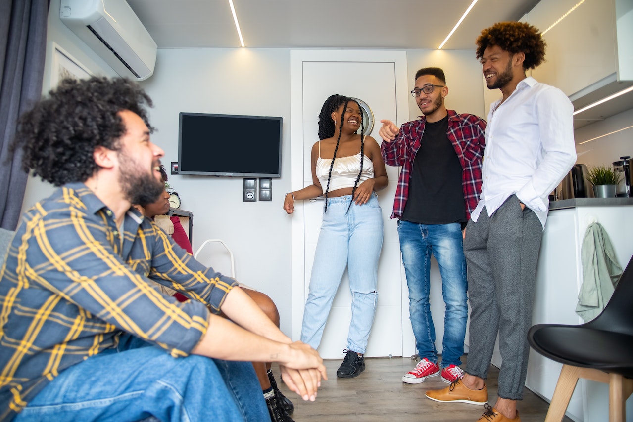 People having conversation