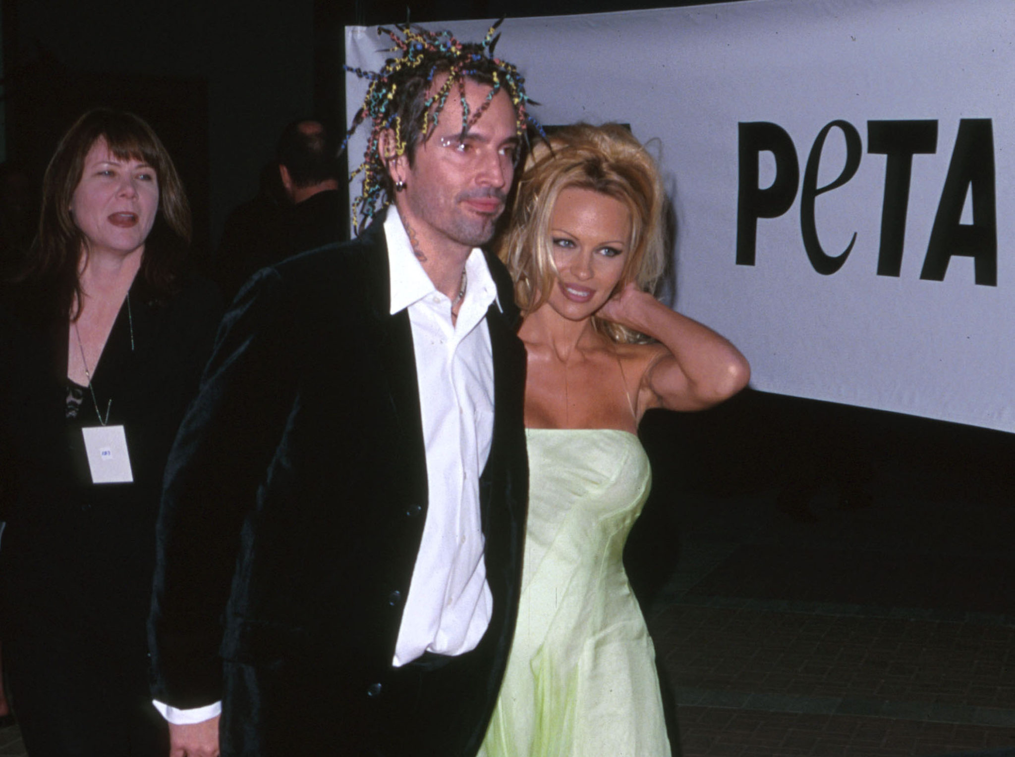 Tommy Lee & Pamela Anderson during Peta's Party of the Century