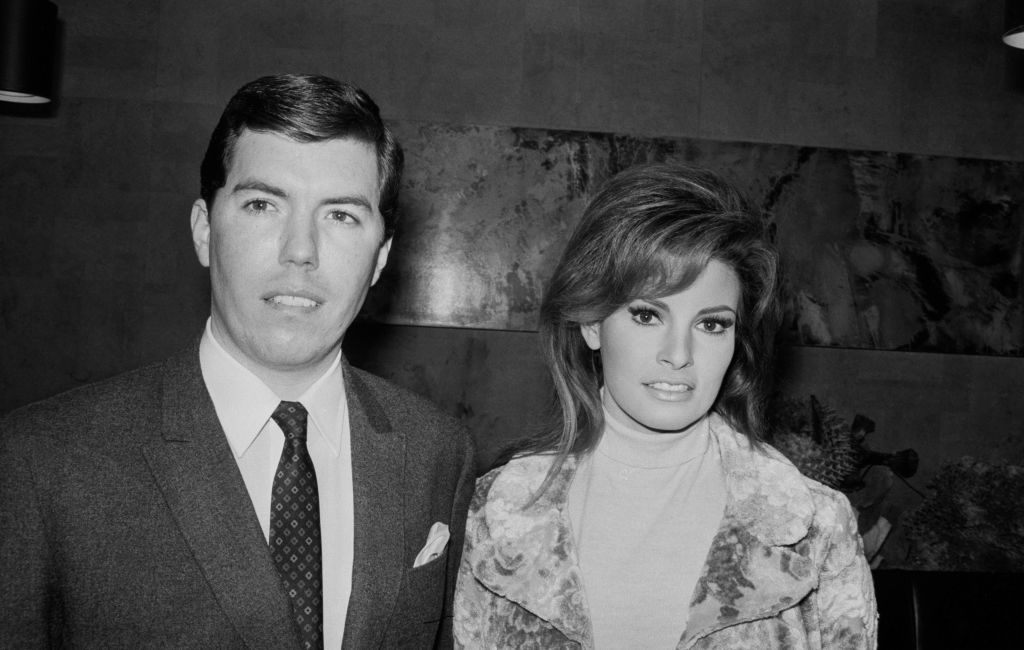 Raquel Welch and her new-wed husband US producer Patrick Curtis - 1967