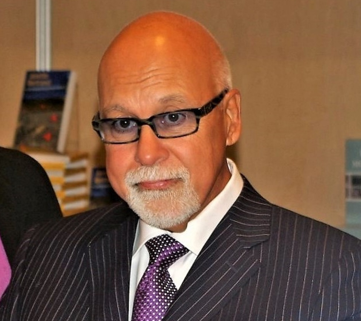 René Angelil dedicating his book