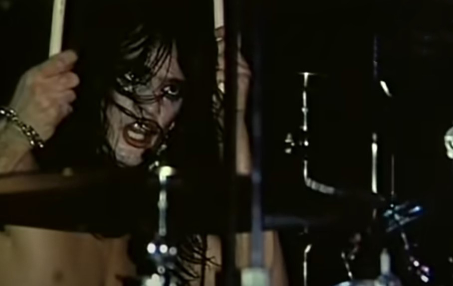 A screenshot of the movie The Rise & Rise of Mötley Crüe