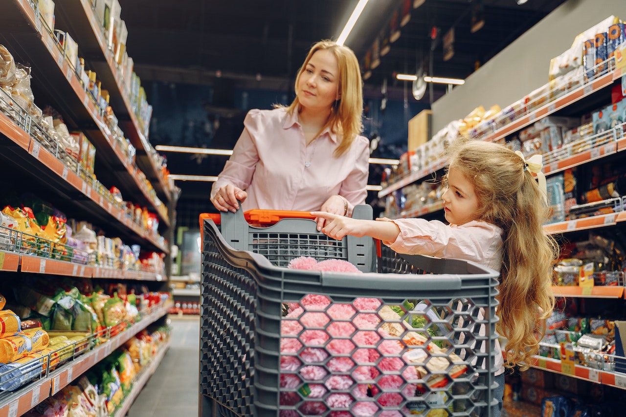 Woman in supermarket