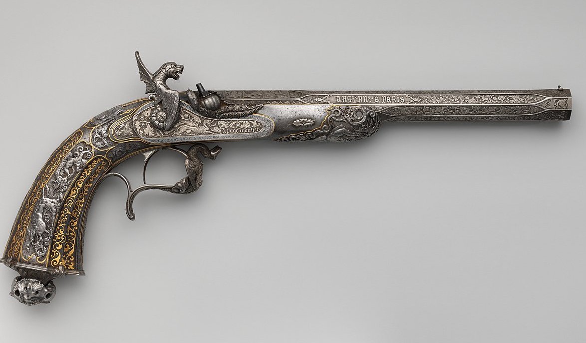 Percussion Exhibition Pistol, French