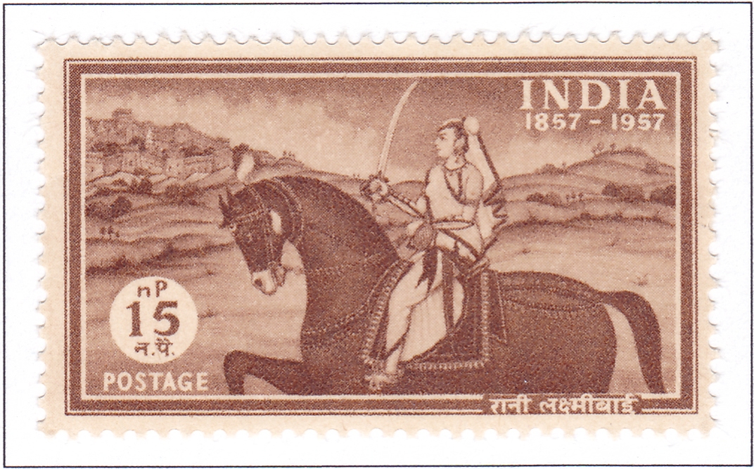 Postage stamp of Lakshmi Bai, the Rani of Jhansi