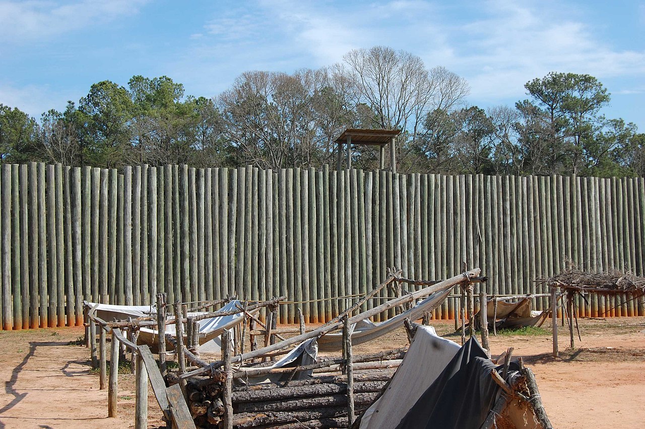Reconstructed wall at Andersonville prison