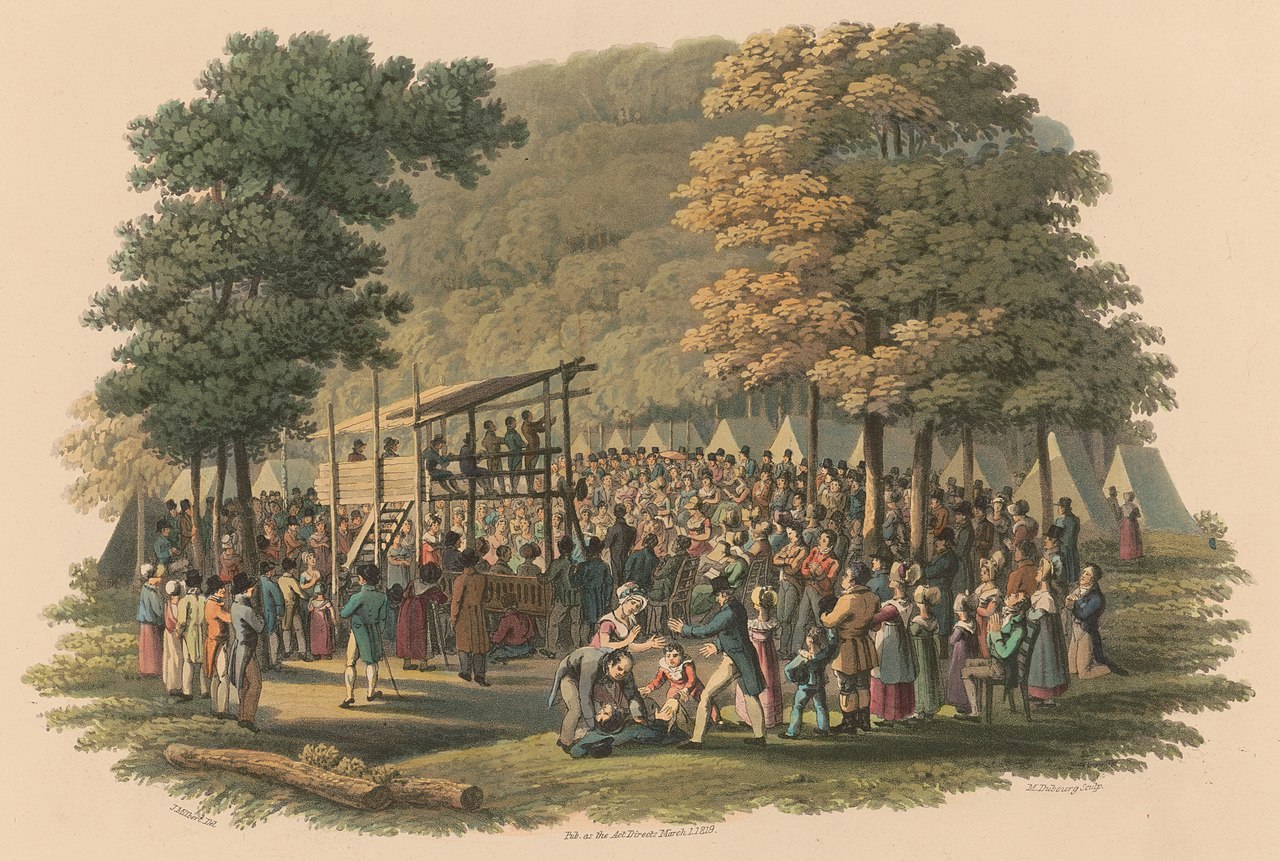 Camp meeting of the Methodists in N. America