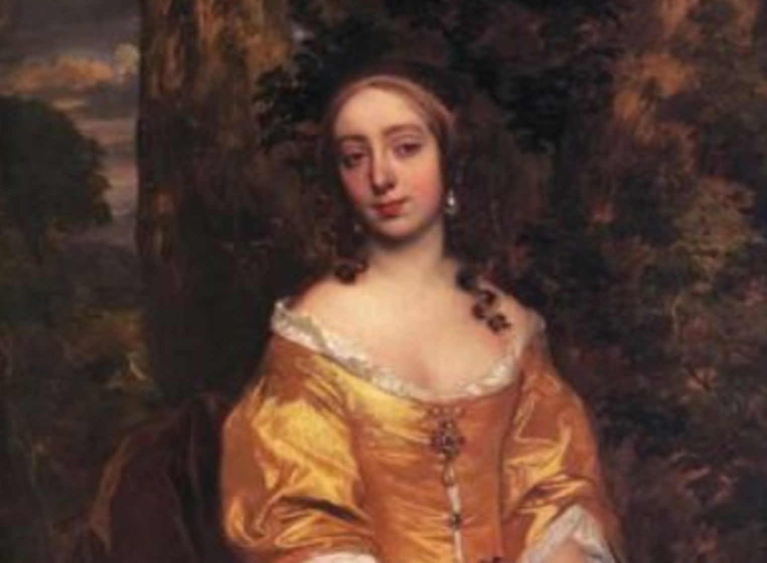 Elizabeth Stanhope, Countess of Chesterfield in golden dress