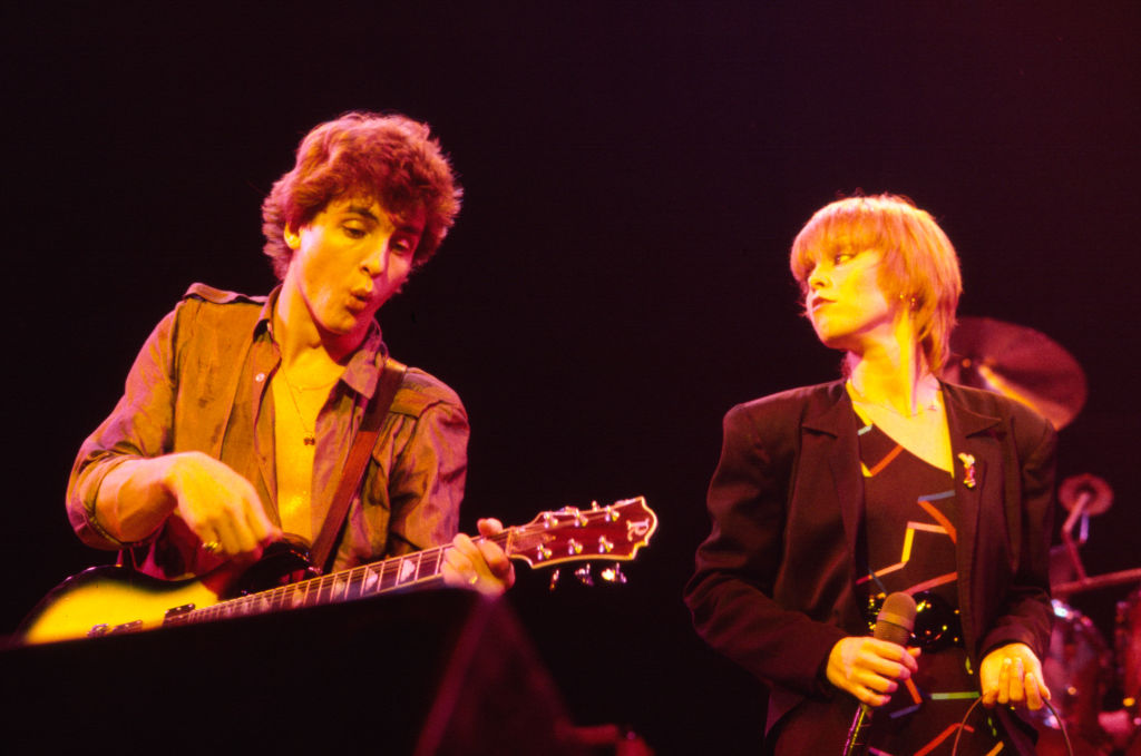 Neil Giraldo and Pat Benatar performing in 1980