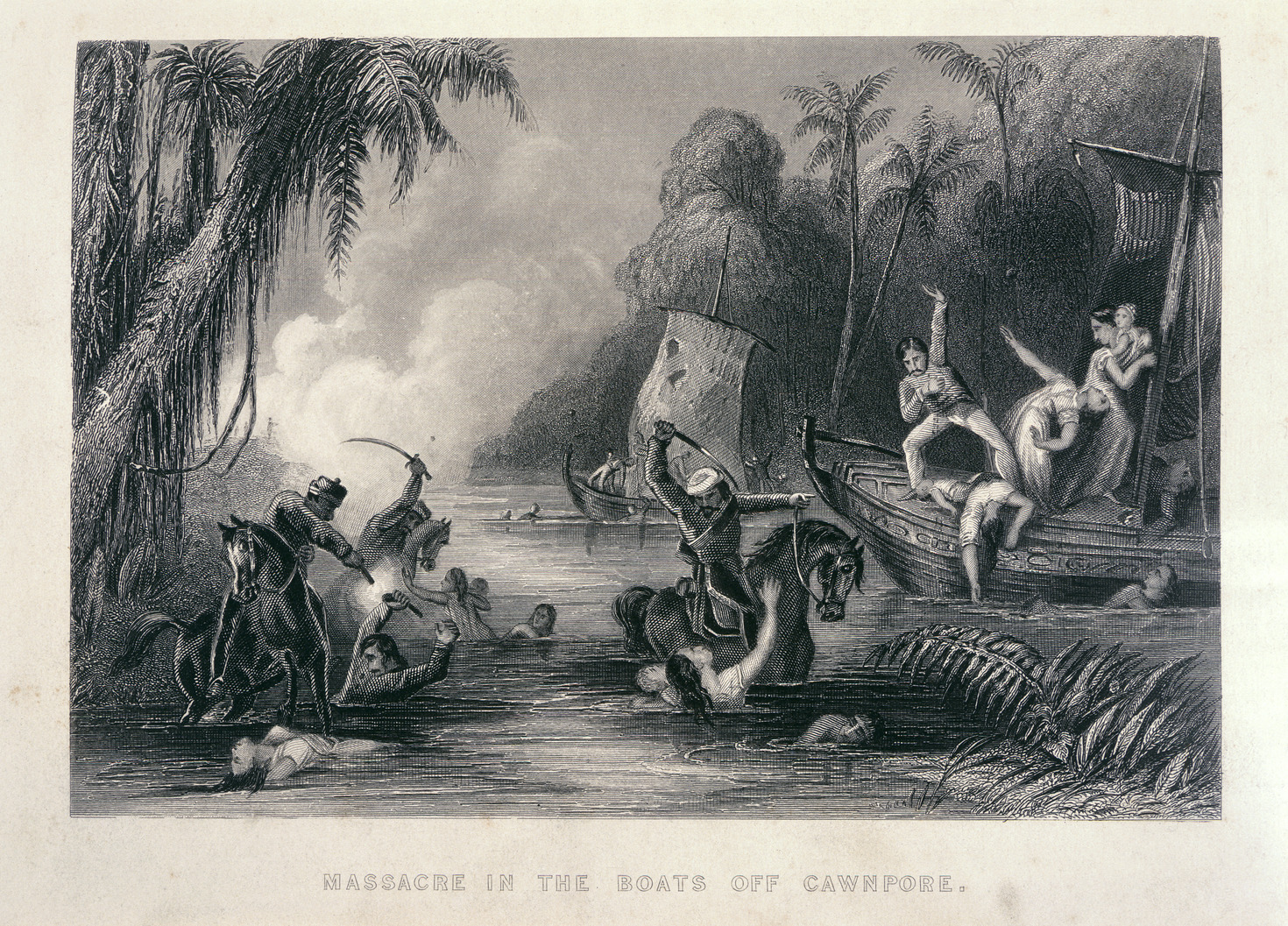Massacre in the boats off Cawnpore