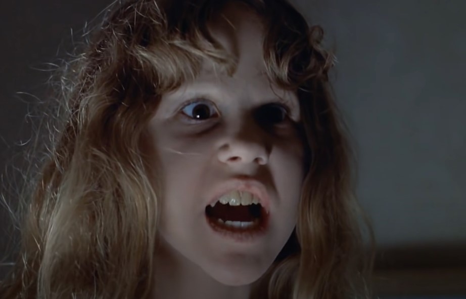 Linda Blair in The Exorcist yelling 