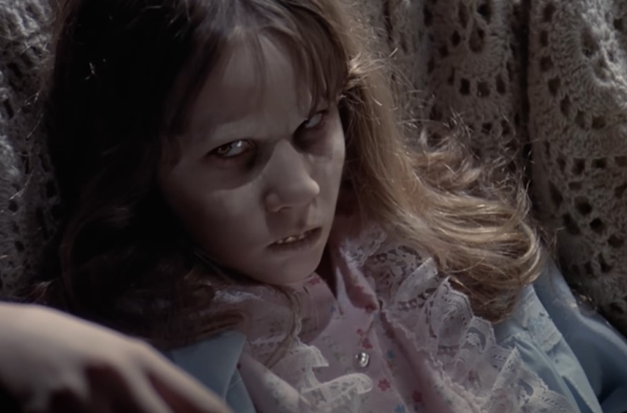 Linda Blair in The Exorcist 1973 in full makeup 