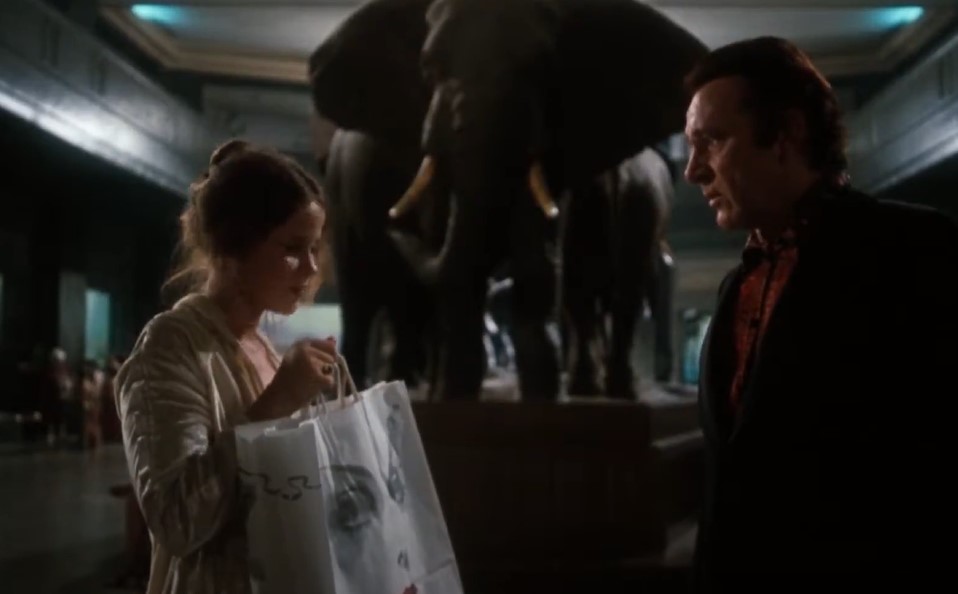 Richard Burton and Linda Blair in Exorcist II: The Heretic speaking at Natural History Museum