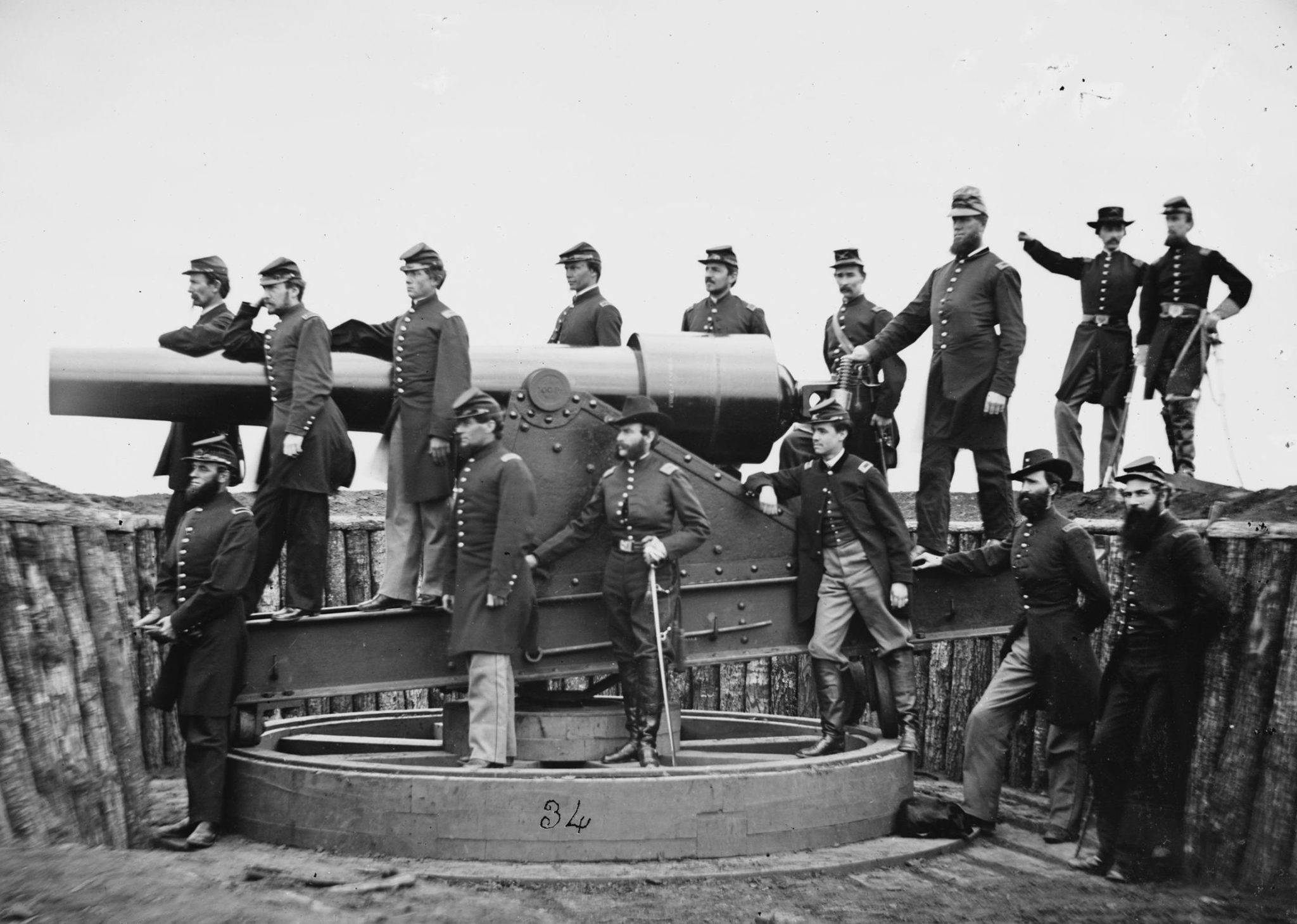 Officers of 3d Regiment Massachusetts Heavy Artillery in uniforms 