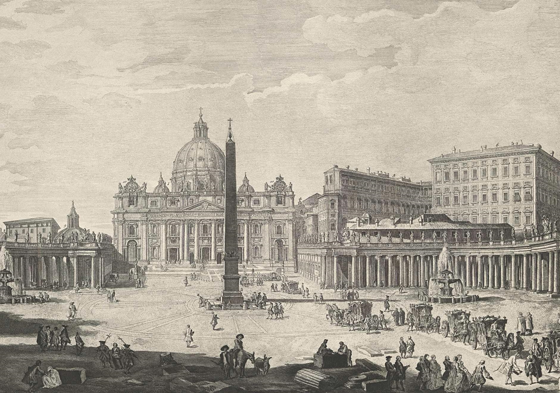 St Peter's Basilica in Vatican City. Date: 1790.