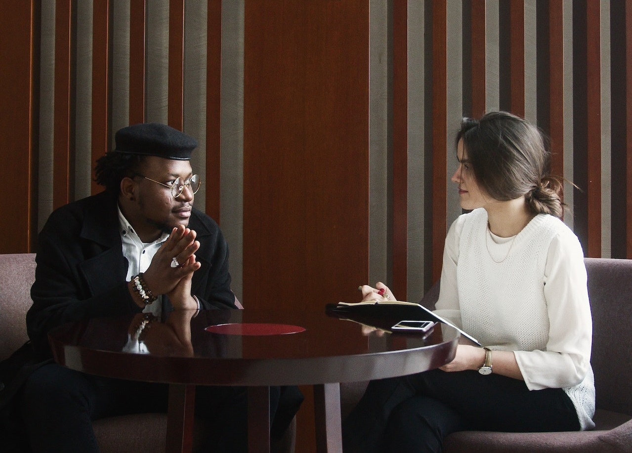 Man having a job interview