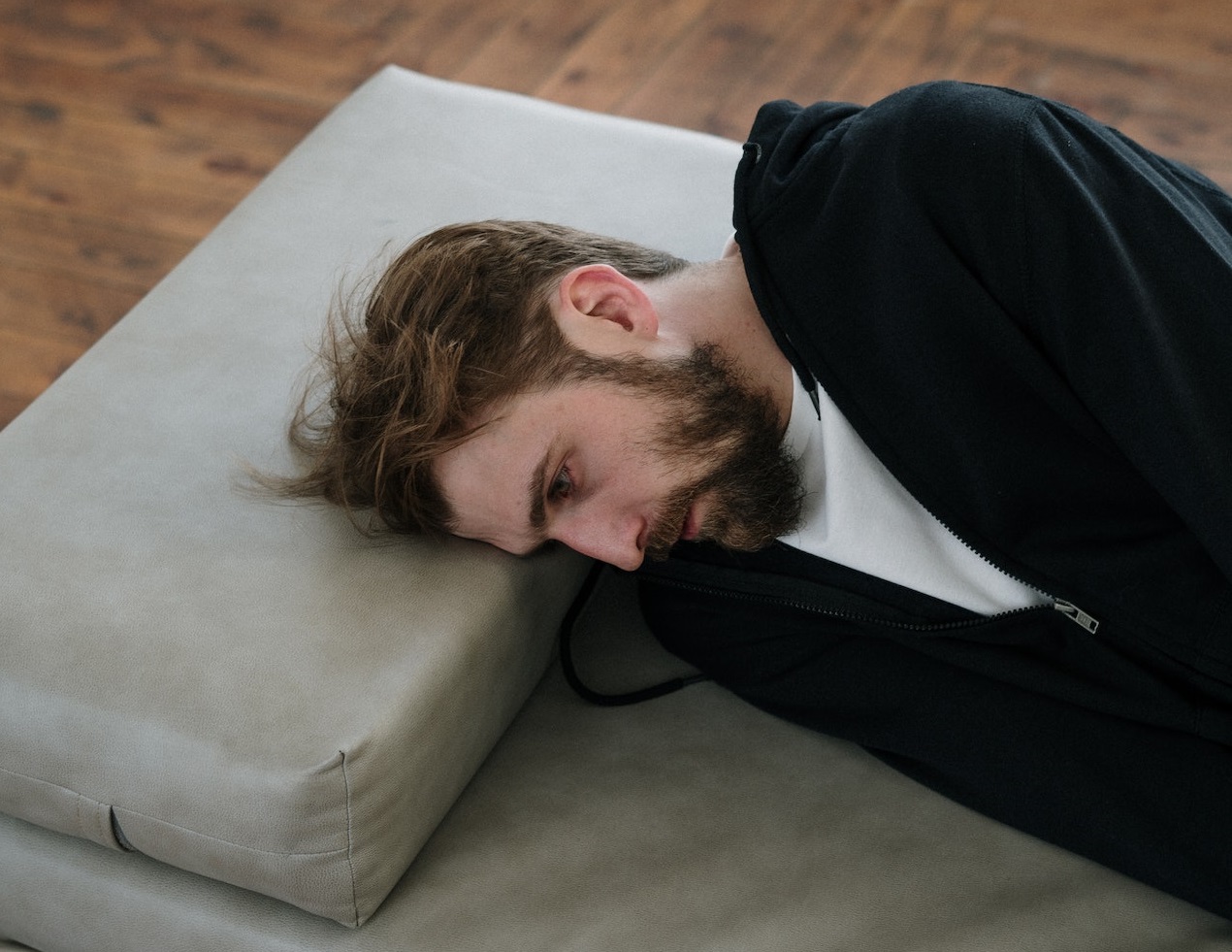 Young man feeling sick